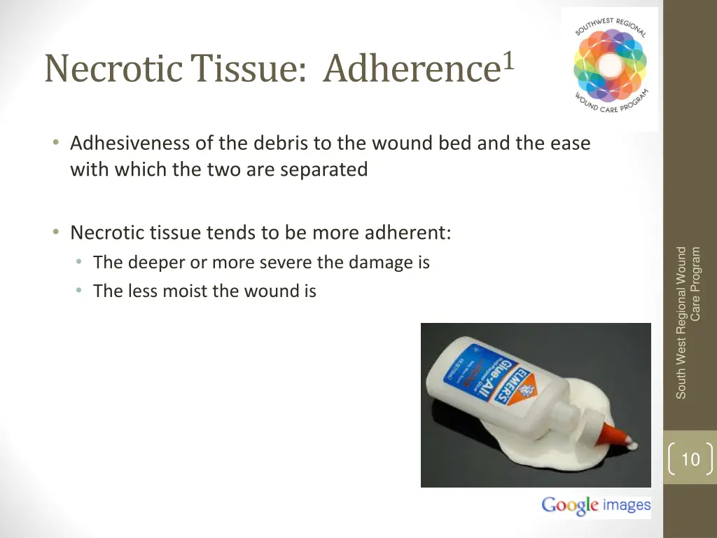 necrotic tissue adherence 1