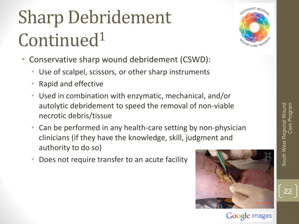 sharp debridement continued 1 conservative sharp