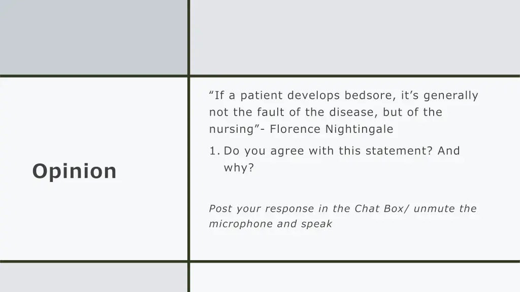 if a patient develops bedsore it s generally