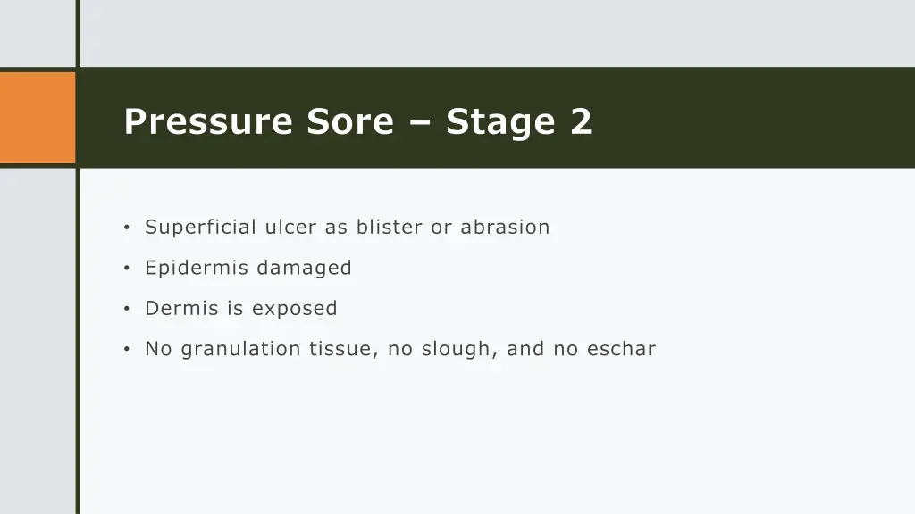 pressure sore stage 2