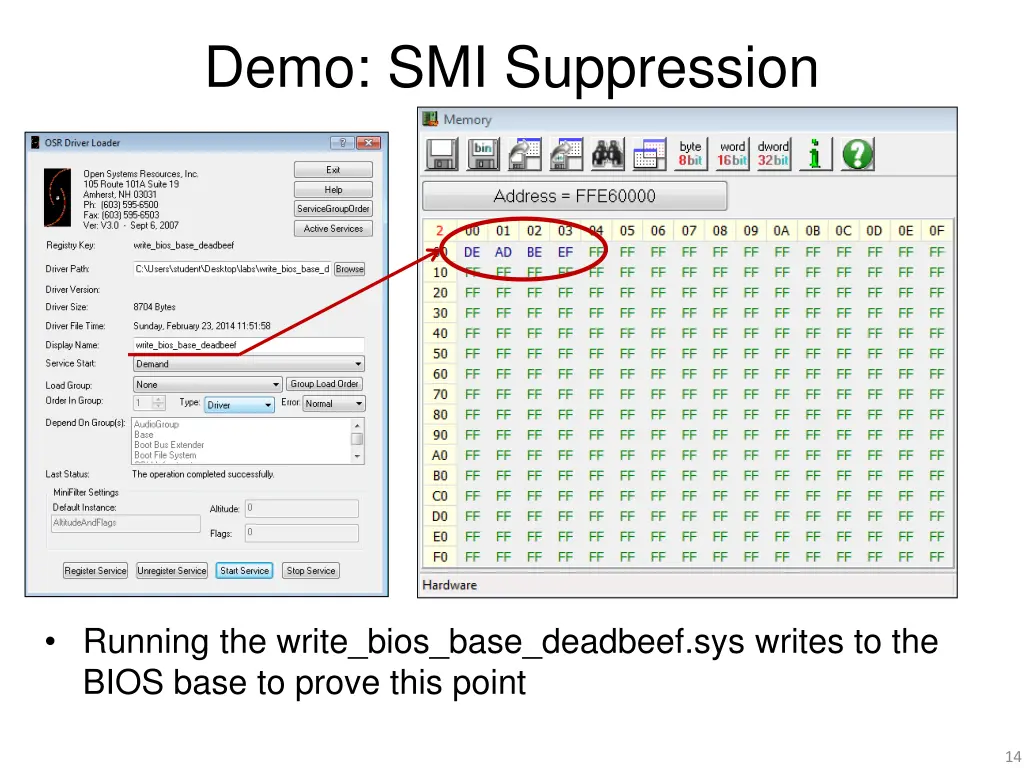 demo smi suppression 7