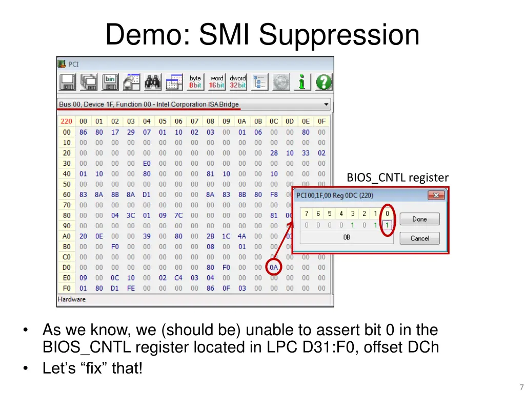 demo smi suppression