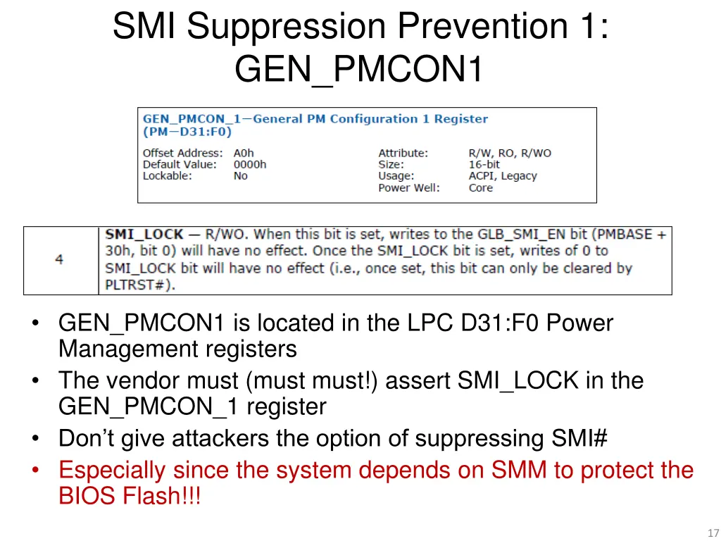 smi suppression prevention 1 gen pmcon1