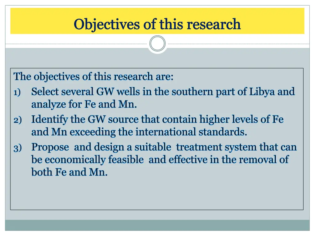 objectives of this research