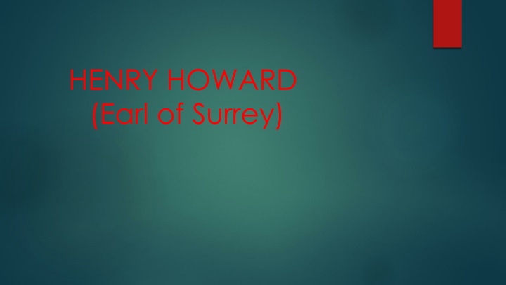 henry howard earl of surrey