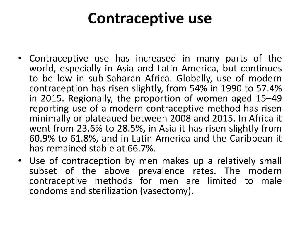 contraceptive use