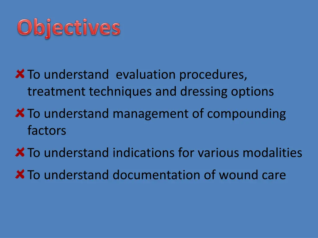 to understand evaluation procedures treatment