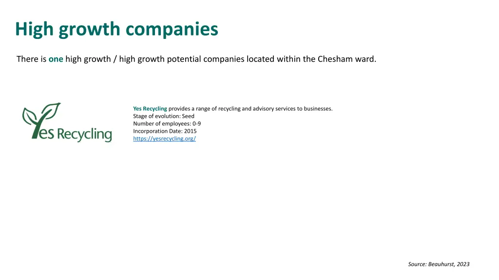 high growth companies