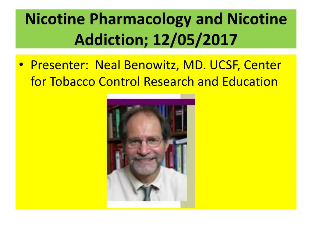 nicotine pharmacology and nicotine addiction