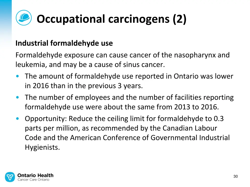 occupational carcinogens 2