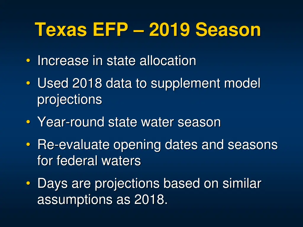 texas efp 2019 season