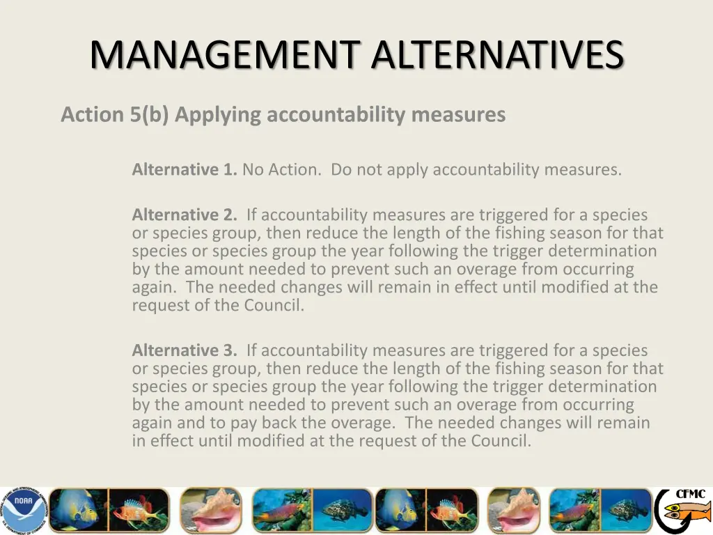 management alternatives 23