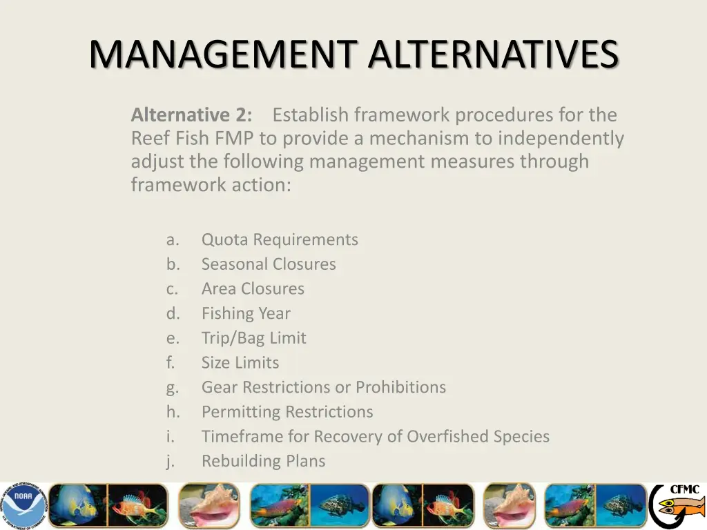 management alternatives 25