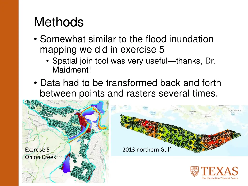 methods somewhat similar to the flood inundation