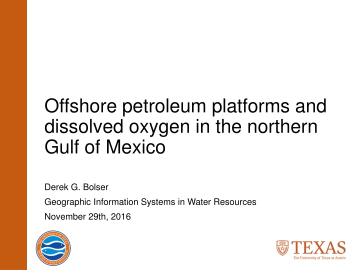 offshore petroleum platforms and dissolved oxygen