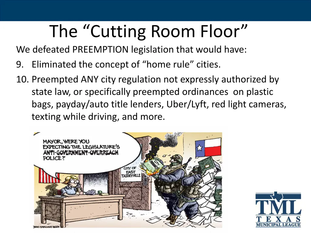 the cutting room floor we defeated preemption