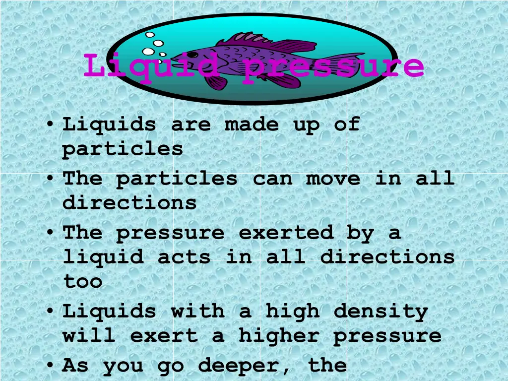 liquid pressure