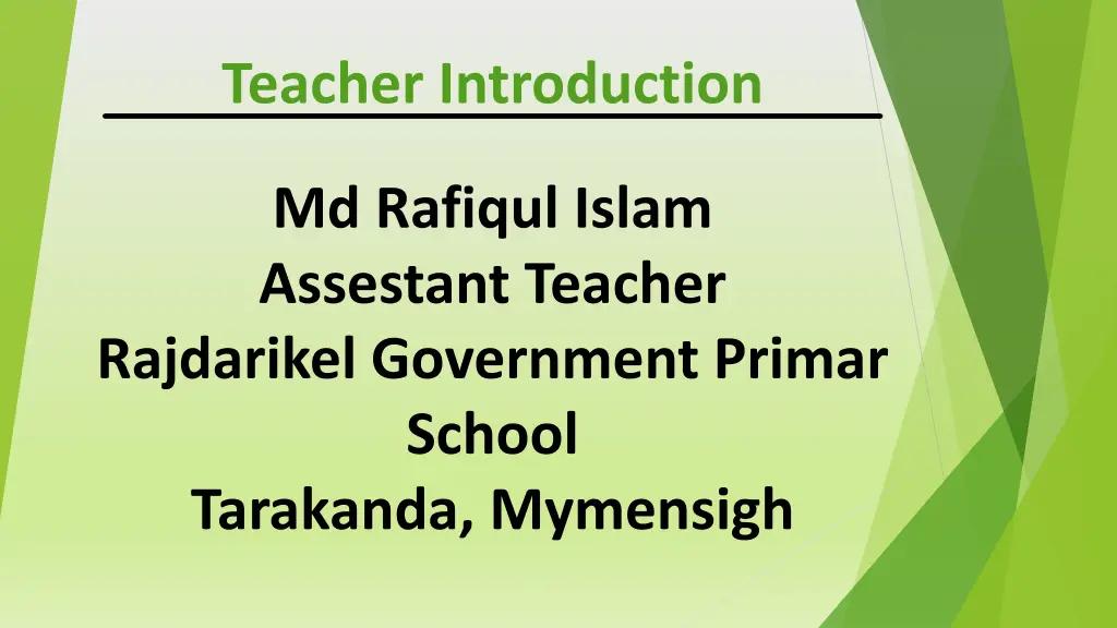 teacher introduction