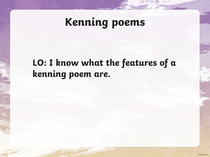 kenning poems