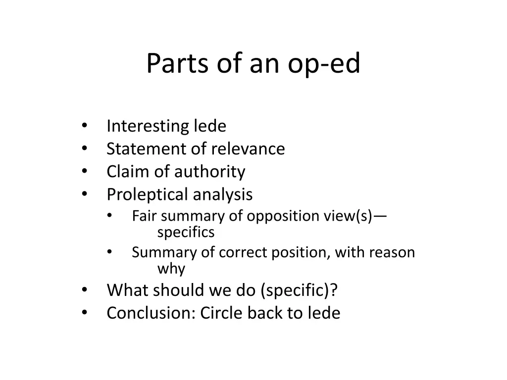 parts of an op ed