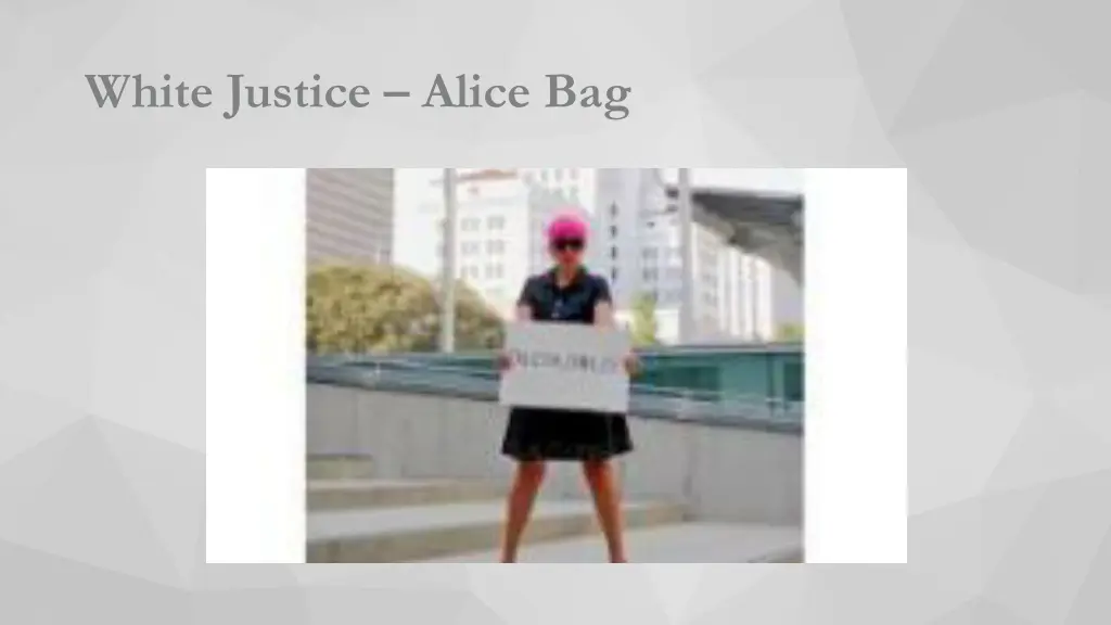 white justice alice bag