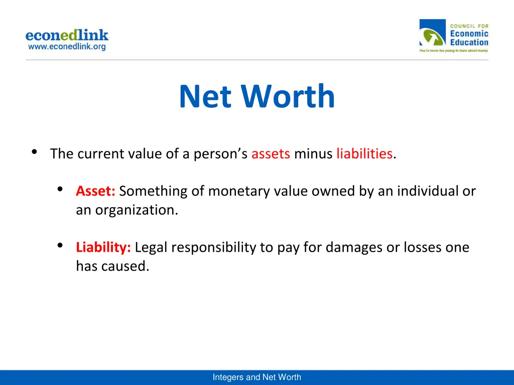 net worth 1