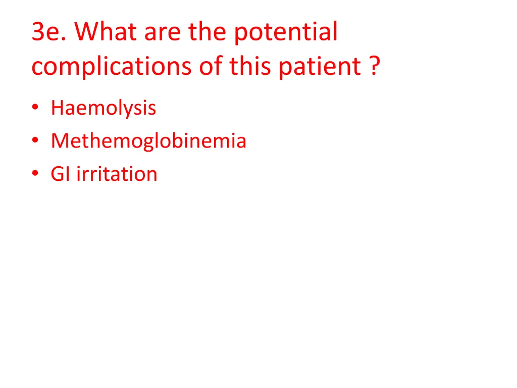 3e what are the potential complications of this