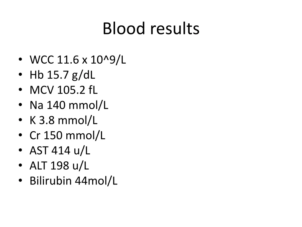 blood results