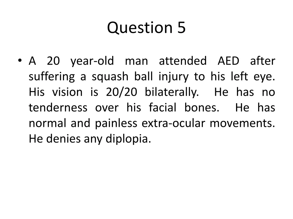 question 5