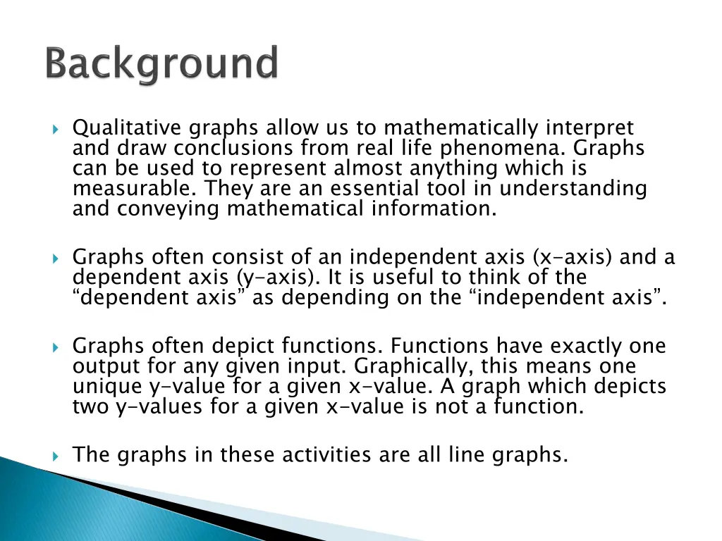 qualitative graphs allow us to mathematically