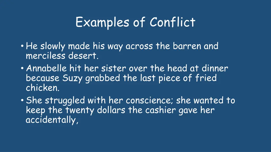 examples of conflict