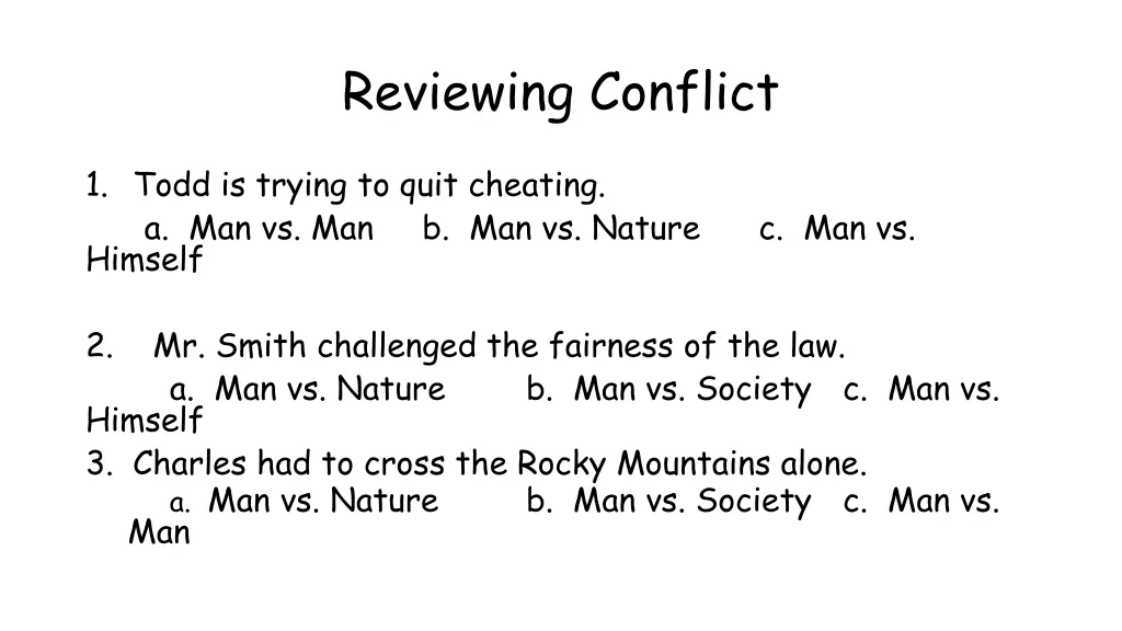 reviewing conflict