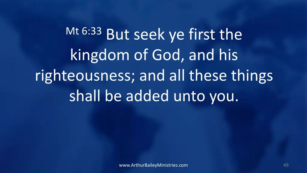 mt 6 33 but seek ye first the kingdom