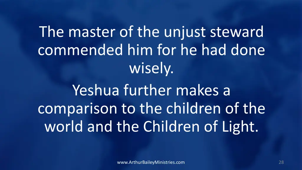 the master of the unjust steward commended