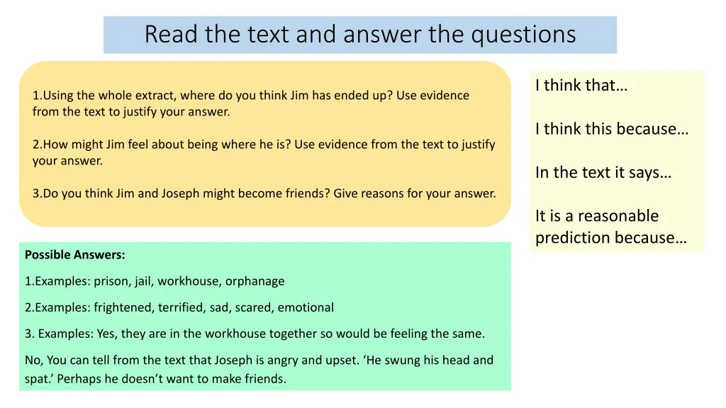 read the text and answer the questions 1