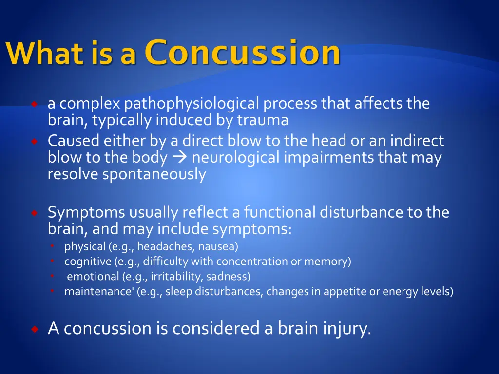 what is a concussion