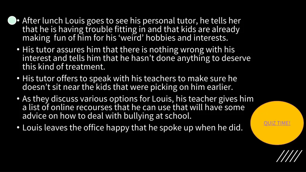 after lunch louis goes to see his personal tutor