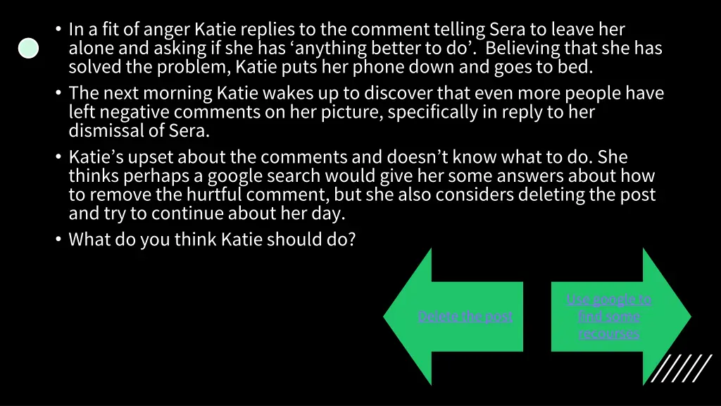 in a fit of anger katie replies to the comment