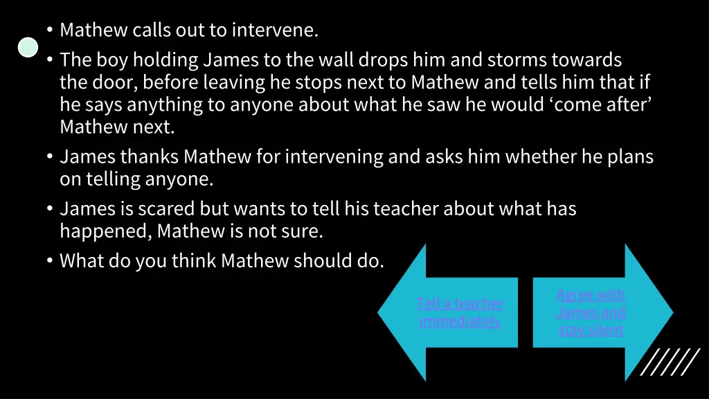 mathew calls out to intervene the boy holding