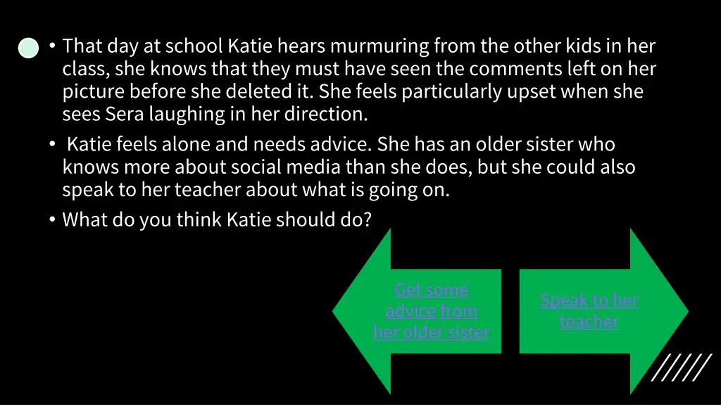 that day at school katie hears murmuring from