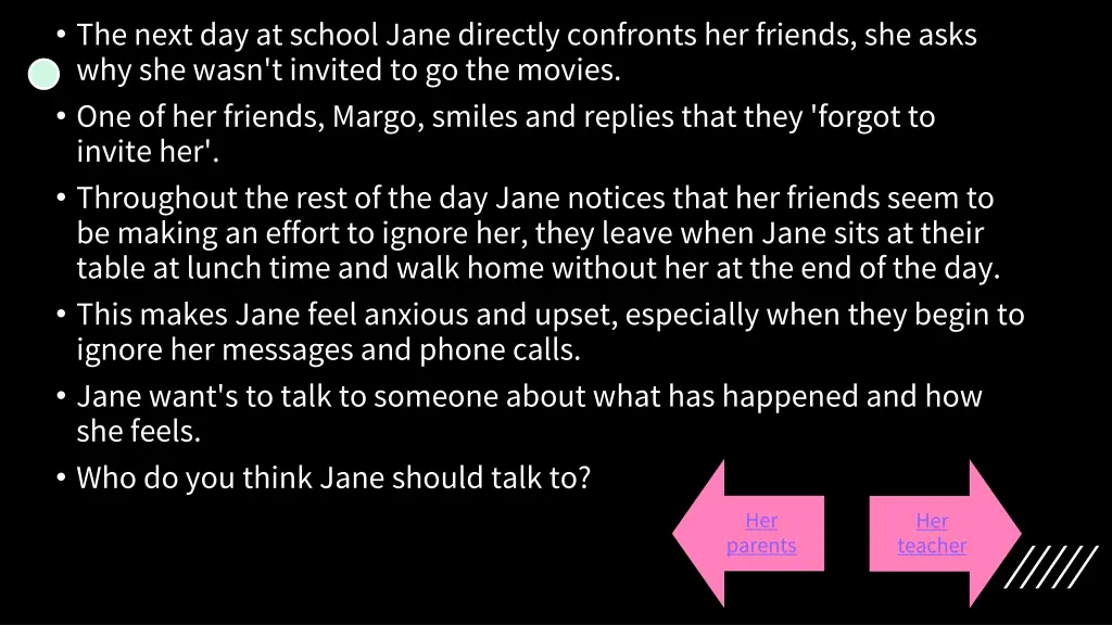 the next day at school jane directly confronts