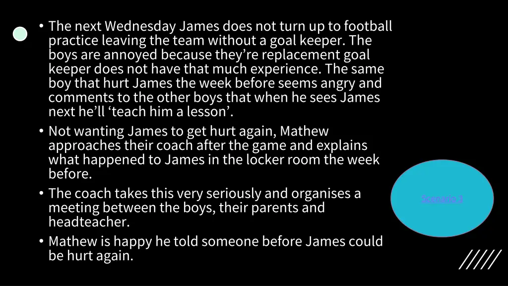 the next wednesday james does not turn