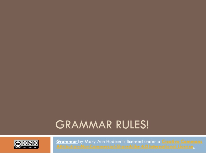 grammar rules