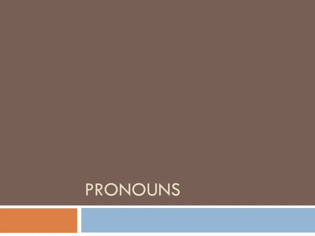 pronouns