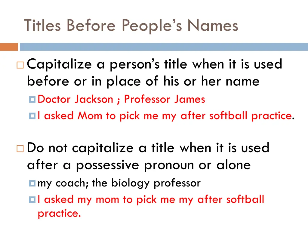 titles before people s names