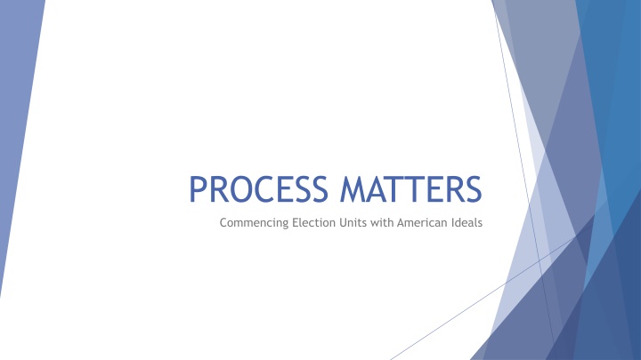 process matters commencing election units with