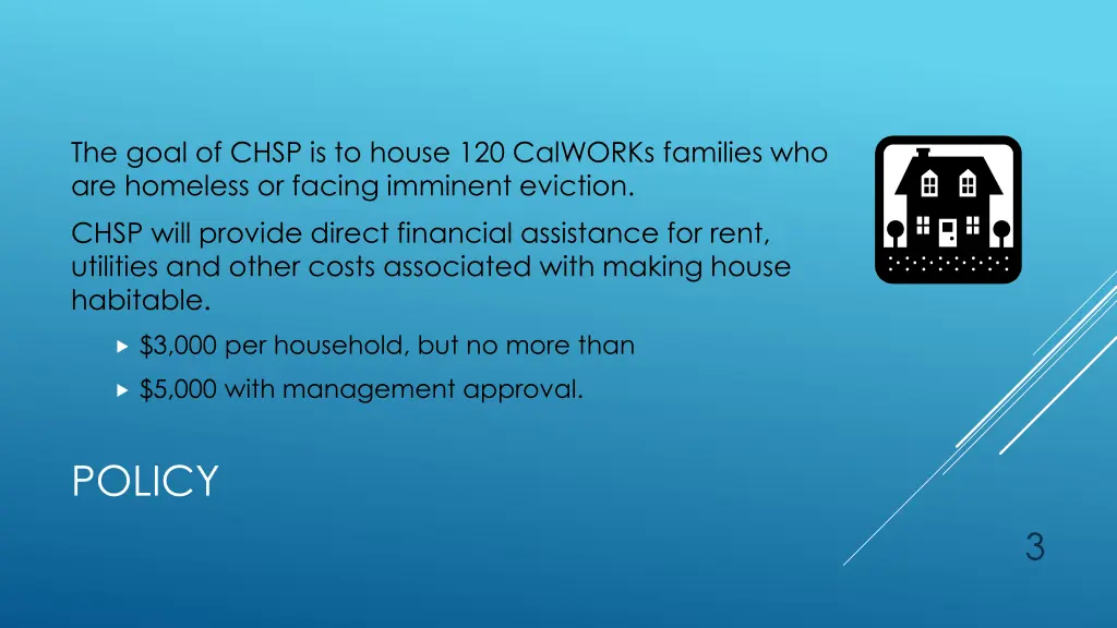 the goal of chsp is to house 120 calworks