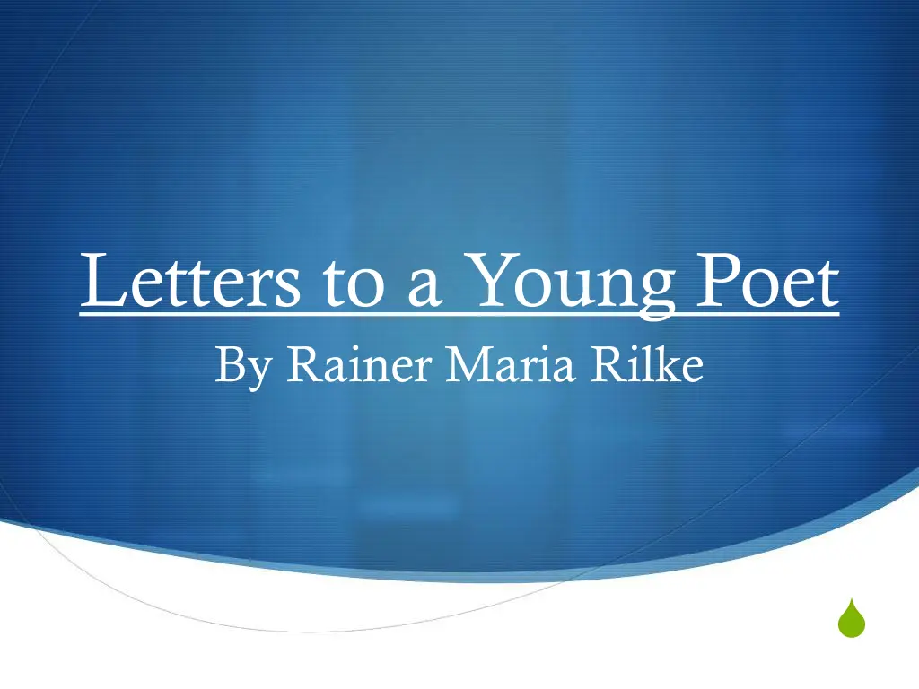 letters to a young poet by rainer maria rilke