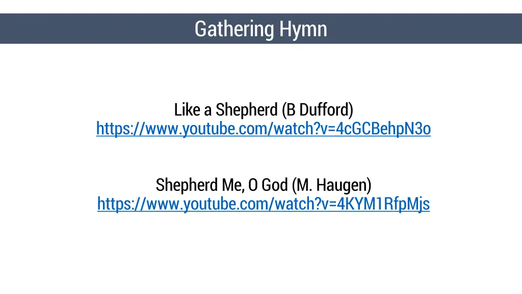 gathering hymn