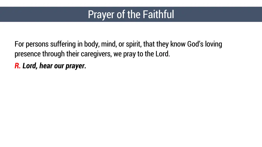 prayer of the faithful 2